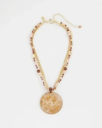 Gold Foil Pendant Necklace