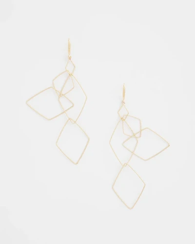 Diamond Shaped Linear Earrings