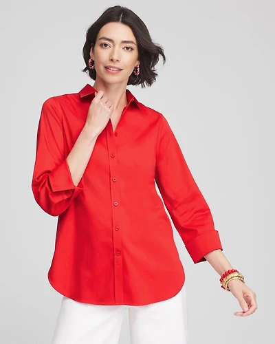 Stretch-Sateen Shirt