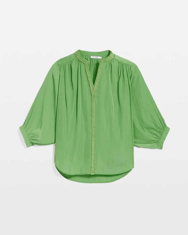 Braided Batwing Blouse