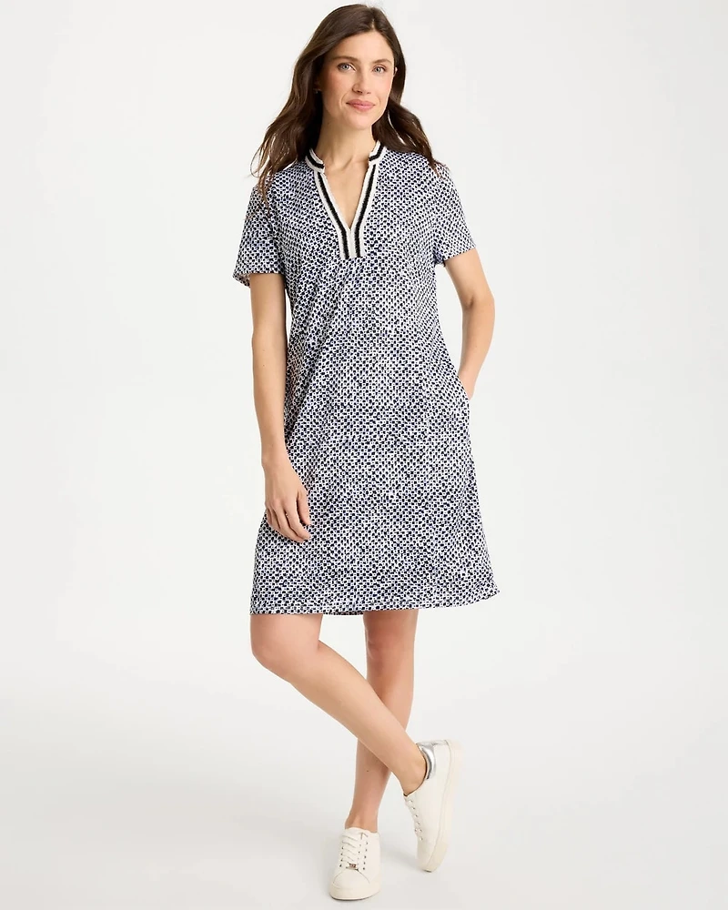 Zenergy® UPF Crochet Contrast Trim Dress