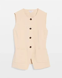 Split Hem Crepe Vest
