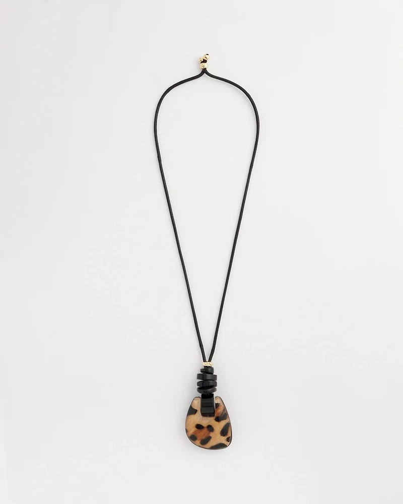 Chico's Originals Leather Animal Corded Pendant
