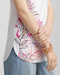 No Iron™ Tropical Floral Sleeveless Shirt
