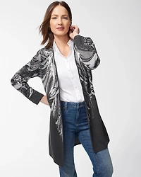 Embellished Jacquard Cardigan Sweater