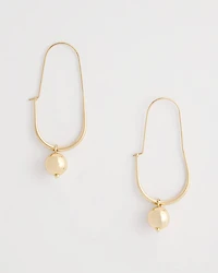 Goldtone Bead Threader Earrings