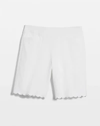 Brigitte™ Pull-On Scallop-Hem Shorts