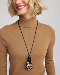 Chico's Originals Leather Animal Corded Pendant