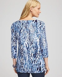 Animal Print Square Neck Tunic