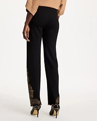 Juliet Artisanal Lace Straight Ankle Pants