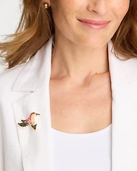 Pink Hummingbird Brooch