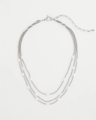 Pearlescent Bead Ball Short Necklace