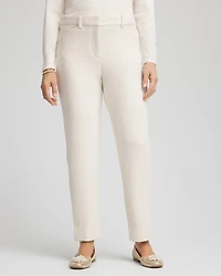 Matelassé Slim Tapered Ankle Pants