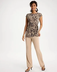 Travelers™ Side-Tie Spotted Print Top