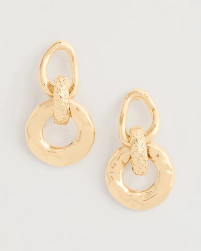 Golden Link Drop Earrings