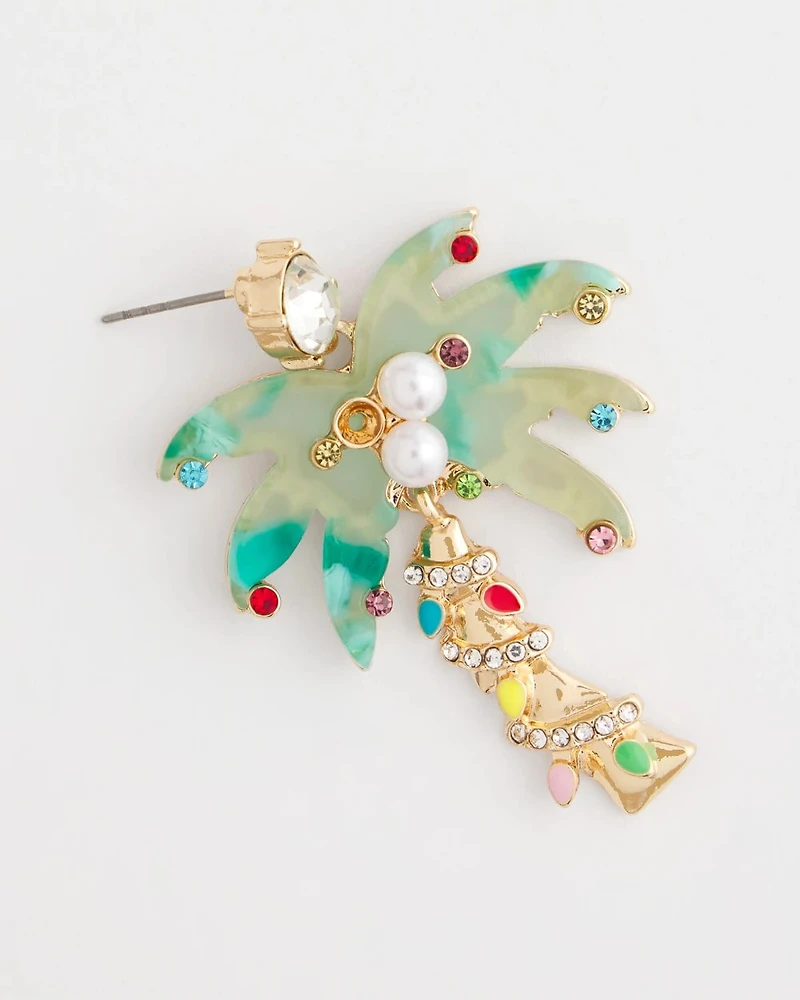 Holiday Palm Tree Earrings