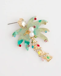 Holiday Palm Tree Earrings