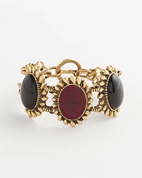 Black Red Cab Toggle Bracelet