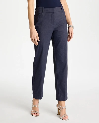 Emme Fly Front Straight Ankle Pants