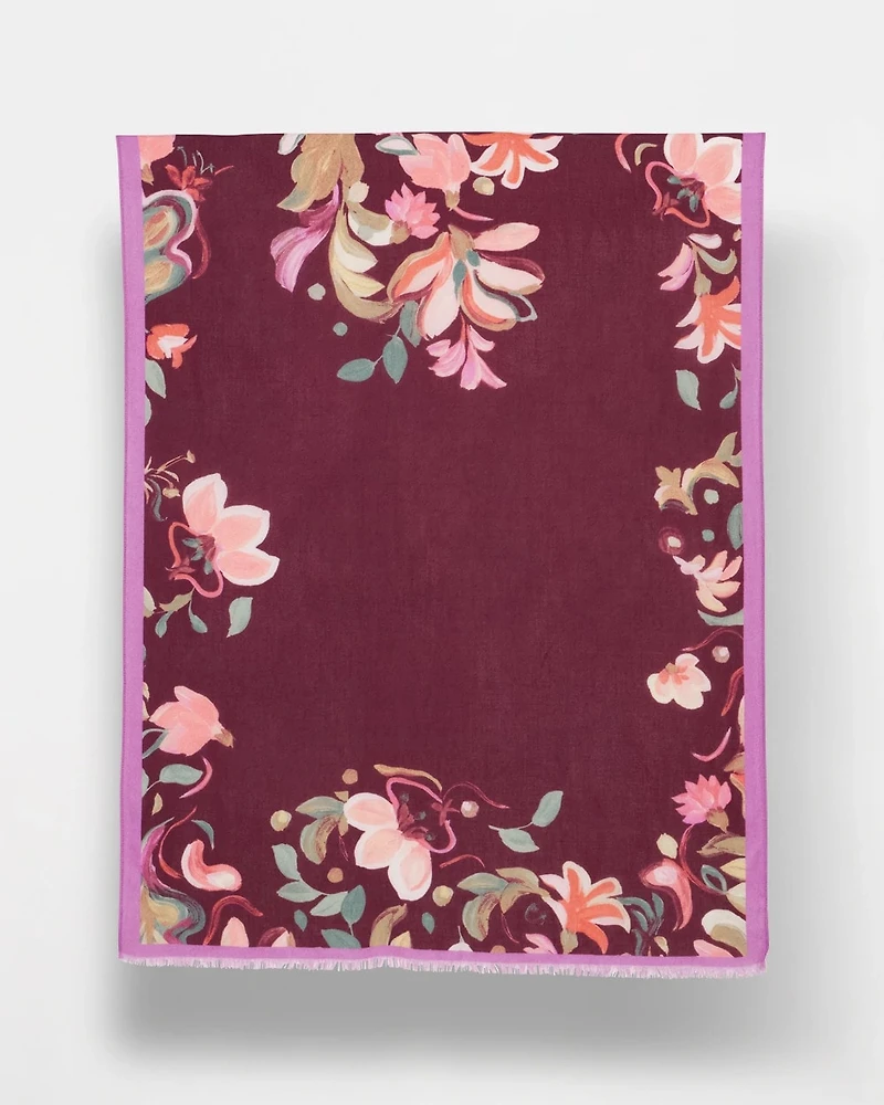 Floral Oblong Scarf