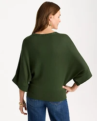 Sequined Cape Sleeve Pullover