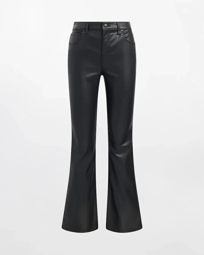 Girlfriend Coated Flare Jeans