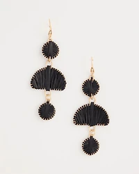 Tiered Raffia Drop Earrings