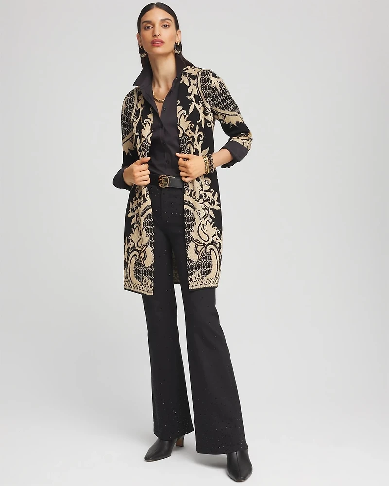 Embellished Jacquard Cardigan