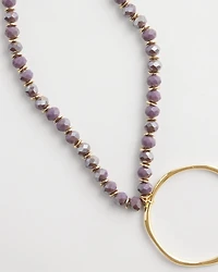 Violet Circle Pendant Necklace