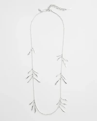 Silver Tone Leaf Necklace