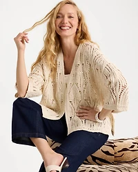 Cotton Crochet Kimono
