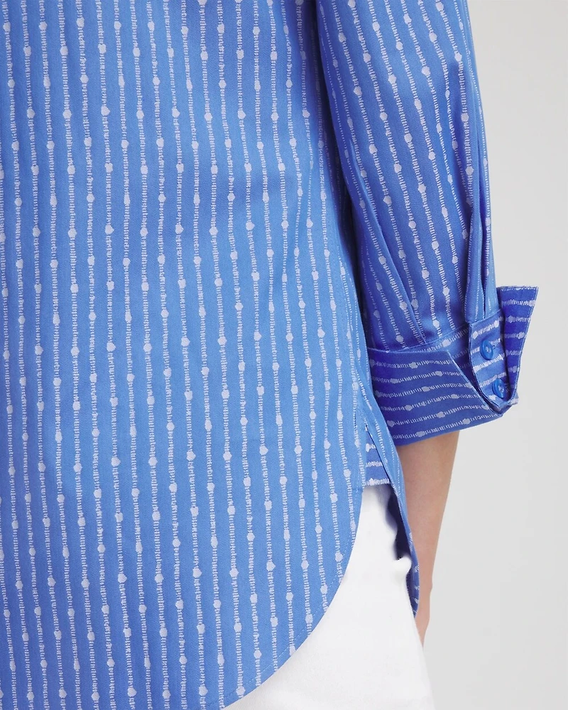 No Iron™ Dot Stripe Stretch Shirt