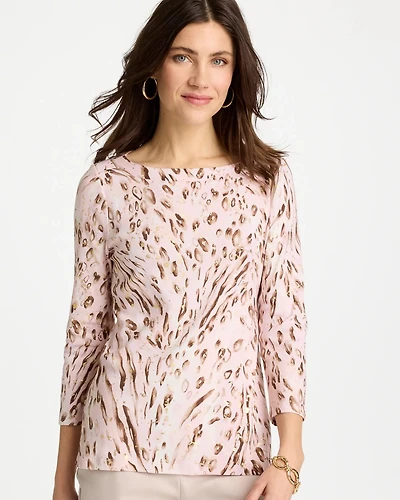 Animal Foiled Pima 3/4 Sleeve Tee