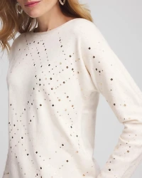 Scattered Sequin Pullover Sweater