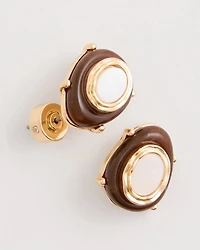 Genuine River Shell Stud Earrings