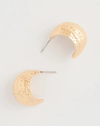 Crinkle Goldtone Hoop Earrings