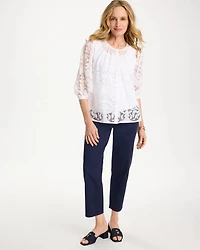 Lace Burnout Blouse