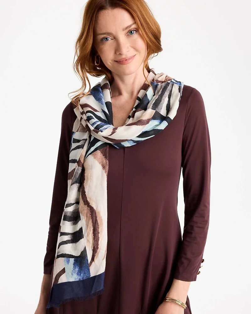 Zebra Zing Oblong Scarf