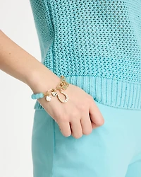 Jade Stone Link Charm Bracelet