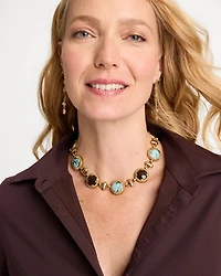Turquoise Tortoise Collection Toggle Necklace