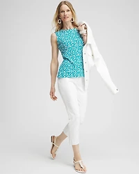 Geo Print Button Detail Tank