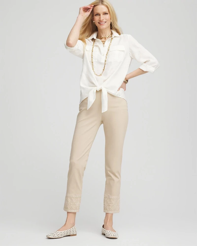 Brigitte™ Embroidered Ankle Pants