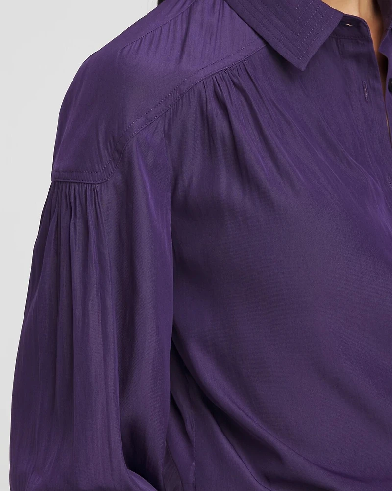 Trapunto Shoulder Blouse
