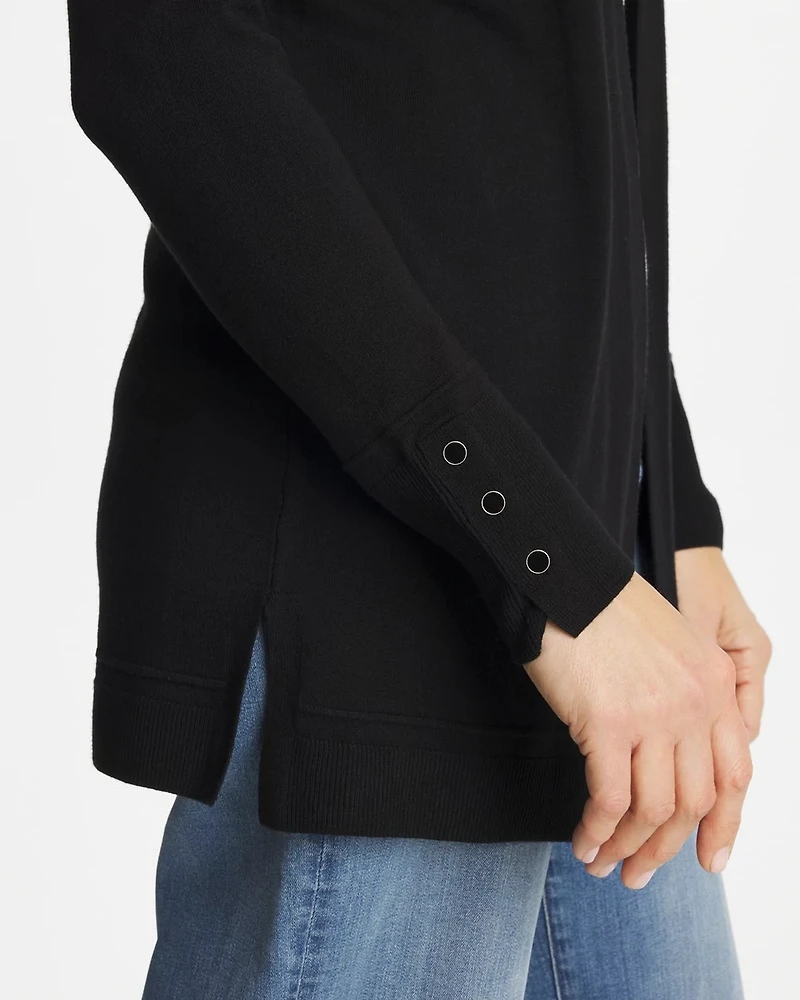 Ella Ottoman-Trim Cardigan