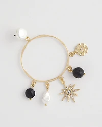 Starry Night Charm Hoop Earrings