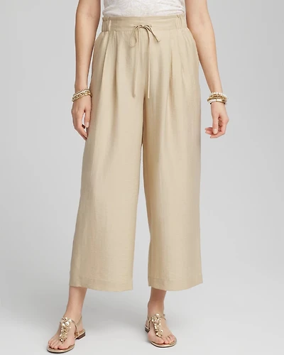 Lightweight Wide Leg Cropped Pants