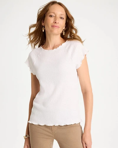 Textured Knit Lettuce Raglan Tee