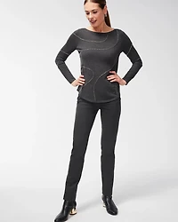 Juliet Trim Detail Ponte Pants
