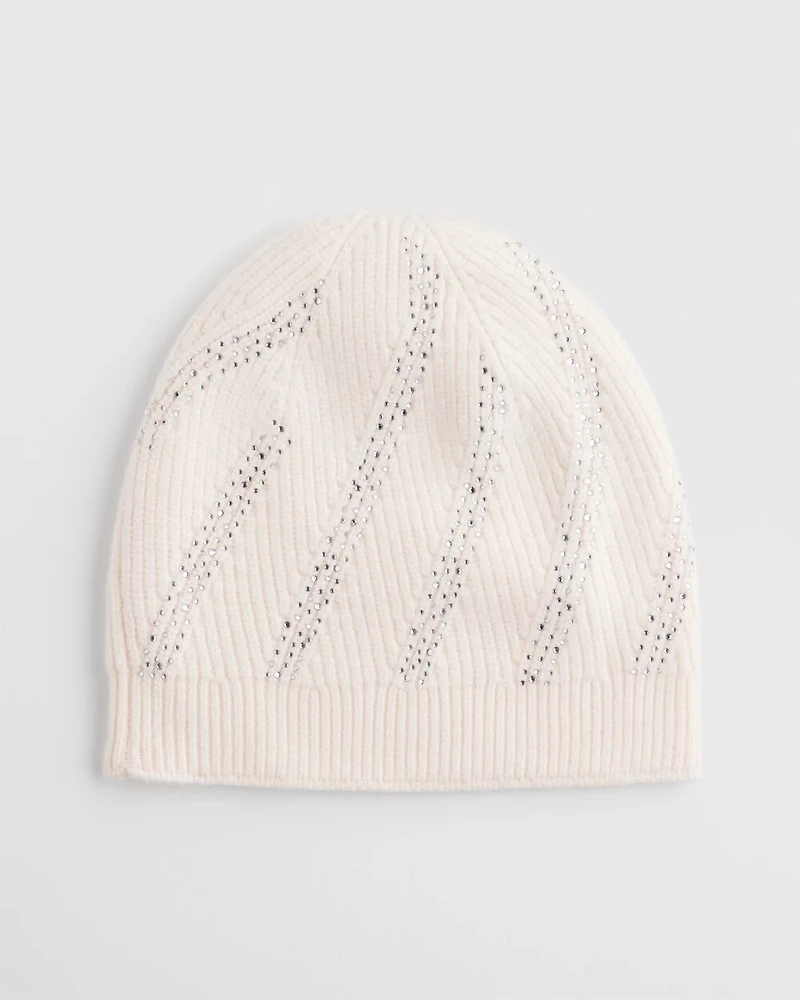 Embellished Striped Hat