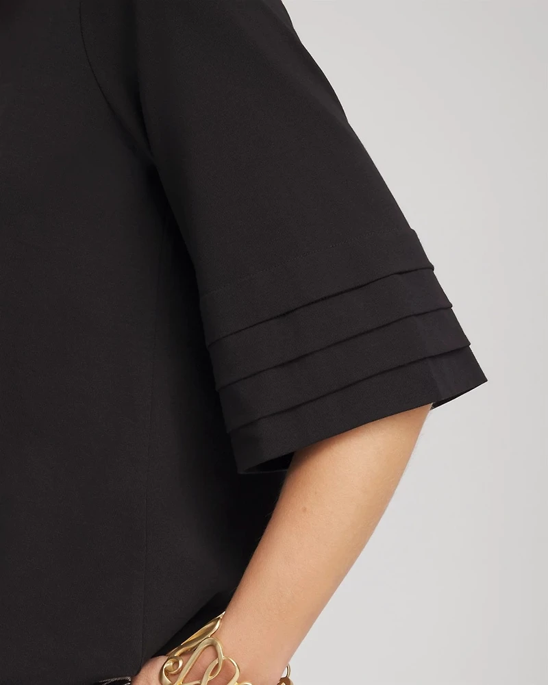 Boatneck Bubble-Hem Top